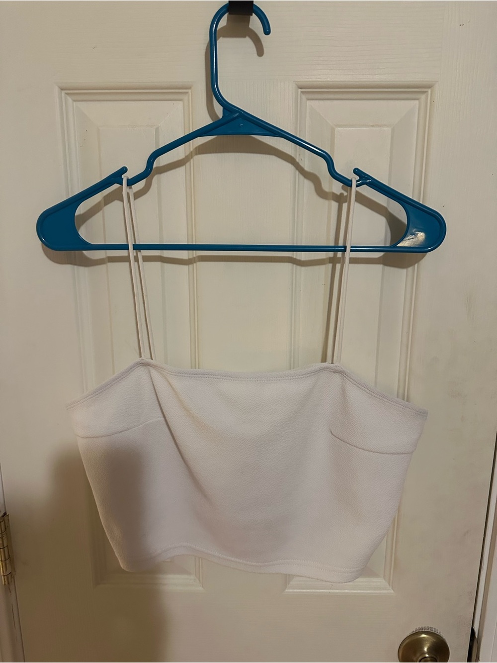 SHEIN White Spaghetti Strap Cropped Tank